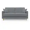 Image de Edgar canapé lit convertible en tissu felis imperméable t03 160 cm (mat. 120x197) gris