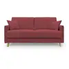 Image de Edgar canapé lit convertible en tissu felis imperméable t03 180 cm (mat. 140x197) rouge