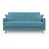Image de Edgar canapé lit convertible en tissu felis imperméable t03 160 cm (mat. 120x197) bleu ciel