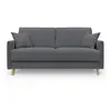 Image de Edgar canapé lit convertible en tissu felis imperméable t03 200 cm (mat. 160x197) anthracite