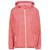 Image de Veste à capuche CMP Packable Ripstop rose blanc femme - XS