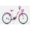 Image de SCH ROSES 20 vélo pour enfants adapté aux enfants de 6 à 10 ans de 120 à 155 cm panier sonnette et porte-bagages blanc