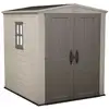 Image de Factor 6x6 - abri jardin 178x208x195,5 cm, 2 portes, résine beige effet bois