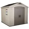 Image de Factor 8x8 - abri jardin 256,5x243x255 cm, 2 portes, résine beige effet bois