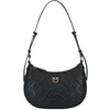 Image de Sac à bandoulière PINKO Half Moon en cuir noir - 27 cm