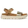 Image de Sandales compensées femme Geox Xand - or clair/beige