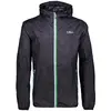 Image de Veste imperméable CMP Fix Hood Rain noir - Veste fine - 3XL