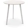 Image de MAGIS table ronde pour l'extérieur STRIPED Ø 70 cm (Blanc - HPL et acier peint)