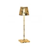Image de Lampe De Table Led Poldina Pro Black Gold Leaf Craquelè Rechargeable Et Dimmable Avec Batterie Jusqu'à 12 Heures