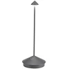 Image de Lampe De Table Led Pina Pro Gris Foncé Rechargeable Et Dimmable Sans Fil Zafferano 2200-2700-3000k