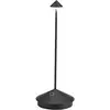 Image de Lampe De Table Led Pina Pro Noir Mat Rechargeable Et Dimmable Sans Fil Zafferano 2200-2700-3000k
