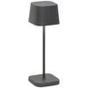 Image de Zafferano Ofelia Pro Micro Led Lampe De Table Gris Foncé Rechargeable Et Dimmable