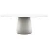 Image de QEEBOO table pour l'extérieur COBBLE avec le plateau en HPL 190 cm (Warm white - Polycarbonate recyclé et HPL)