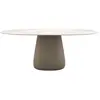 Image de QEEBOO table pour l'extérieur COBBLE avec le plateau en GRÈS 190 cm (Ivory - Polycarbonate et grès recyclés)