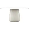 Image de QEEBOO table pour l'extérieur COBBLE avec le plateau en HPL 160 cm (Warm white - Polycarbonate recyclé et HPL)