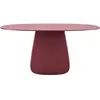 Image de QEEBOO table pour l'extérieur COBBLE avec le plateau en HPL 160 cm (Indian red - Polycarbonate recyclé et HPL)