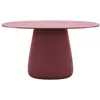 Image de QEEBOO table pour l'extérieur COBBLE avec le plateau en HPL 135 cm (Indian red - Polycarbonate recyclé et HPL)