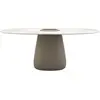 Image de QEEBOO table pour l'extérieur COBBLE BUCKET avec le plateau en GRÈS 190 cm (Ivory - Polycarbonate et grès recyclés)
