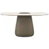 Image de QEEBOO table pour l'extérieur COBBLE BUCKET avec le plateau en GRÈS 160 cm (Ivory - Polycarbonate et grès recyclés)