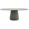 Image de QEEBOO table pour l'extérieur COBBLE avec le plateau en GRÈS 190 cm (Grey Mix - Polycarbonate et grès recyclés)