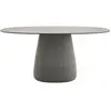 Image de QEEBOO table pour l'extérieur COBBLE avec le plateau en GRÈS 160 cm (Grey Mix - Polycarbonate et grès recyclés)