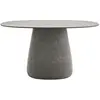 Image de QEEBOO table pour l'extérieur COBBLE avec le plateau en GRÈS 135 cm (Grey Mix - Polycarbonate et grès recyclés)