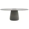Image de QEEBOO table pour l'extérieur COBBLE BUCKET avec le plateau en GRÈS 190 cm (Grey Mix - Polycarbonate et grès recyclés)
