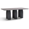 Image de QEEBOO table rectangulaire pour l'intérieur et l'extérieur TOTO avec plateau en grès (Dark grey mix - Polyéthylène et grès)