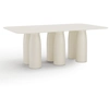 Image de QEEBOO table rectangulaire pour l'intérieur et l'extérieur TOTO avec plateau en HPL (Warm white - Polyéthylène et HPL)