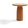 Image de QEEBOO table pour l'intérieur et l'extérieur TOTO avec plateau en Durat Ø 70 cm (Paillettes de mangue - Polyéthylène et Durat)
