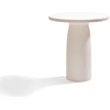 Image de QEEBOO table pour l'intérieur et l'extérieur TOTO avec plateau en HPL Ø 70 cm (Warm white - Polyéthylène et HPL)