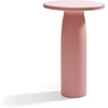 Image de QEEBOO table haute pour l'intérieur et l'extérieur TOTO avec plateau en Durat Ø 70 cm (Pink - Polyéthylène et Durat)