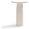 Image de QEEBOO table haute pour l'intérieur et l'extérieur TOTO avec plateau en HPL Ø 70 cm (Warm white - Polyéthylène et HPL)