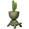 Image de QEEBOO vase TURTLE CARRY PLANTER (Deep green - Polyéthylène)