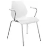 Image de KARTELL set de 2 chaises avec accoudoirs MAUI (Blanc zinc - Polypropylène coloré dans la masse)