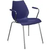 Image de KARTELL set de 2 chaises avec accoudoirs MAUI (Bleu Marine - Polypropylène coloré dans la masse)