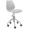 Image de KARTELL chaise à roulettes MAUI (Gris clair - polypropylène coloré dans la masse / acier chromé)