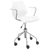Image de KARTELL chaise à roulettes avec accoudoirs MAUI (Blanc zinc - Polypropylène coloré dans la masse)