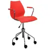 Image de KARTELL chaise à roulettes avec accoudoirs MAUI (Pourpre - Polypropylène coloré dans la masse)