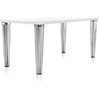 Image de KARTELL Table TOP TOP plateau en verre dim. 160x72x80 (Blanc - pleateau en verre - Pieds en PMMA transparent)