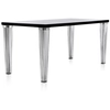 Image de KARTELL Table TOP TOP plateau en verre dim. 160x72x80 (Noir - pleateau en verre - Pieds en PMMA transparent)