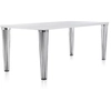Image de KARTELL Table TOP TOP plateau en verre dim. 190x72x90 (Blanc - pleateau en verre - Pieds en PMMA transparent)