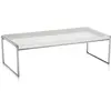 Image de KARTELL table basse TRAYS 4410 (Blanc - PMMA et acier chromé)