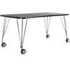 Image de KARTELL table sur roulettes MAX (L 160 cm / Ardoise - Pleateau laminé anti-rayures / Structure en acier chromé)