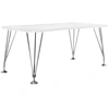 Image de KARTELL table sur pieds MAX (L 160 cm / Blanc zinc - Pleateau laminé anti-rayures / Structure en acier chromé)