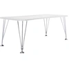 Image de KARTELL table sur pieds MAX (L 190 cm / Blanc zinc - Pleateau laminé anti-rayures / Structure en acier chromé)