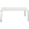 Image de KARTELL table FOUR 158x79xH73 cm (Plateau blanc - Pieds blanc - Plateau en laminé anti-rayures et pieds en acier verni)