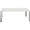 Image de KARTELL table FOUR 190x79xH73 cm (Plateau blanc - Pieds aluminium - Plateau en laminé anti-rayures et pieds en acier verni)
