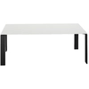 Image de KARTELL table FOUR 190x79xH73 cm (Plateau blanc - Pieds noir - Plateau en laminé anti-rayures et pieds en acier verni)