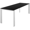 Image de KARTELL table FOUR 223x79xH73 cm (Plateau noir - Pieds blancs - Plateau en laminé anti-rayures et pieds en acier verni)